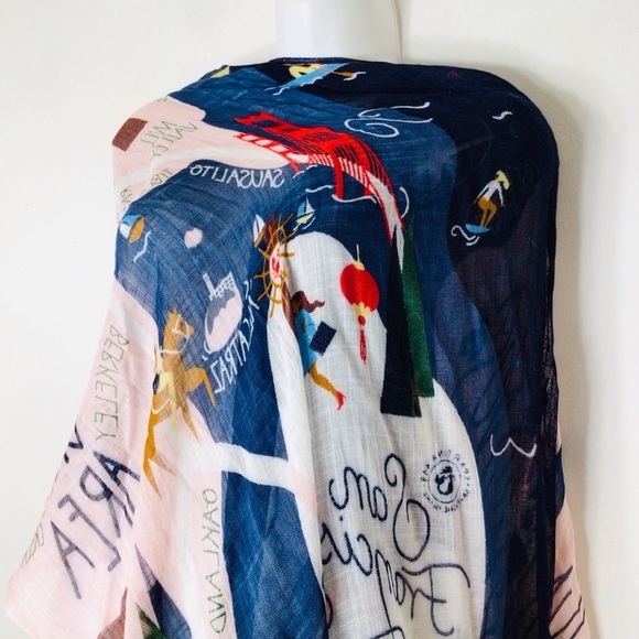 NWT Spartina 449 scarf wrap women California - Picture 2 of 10